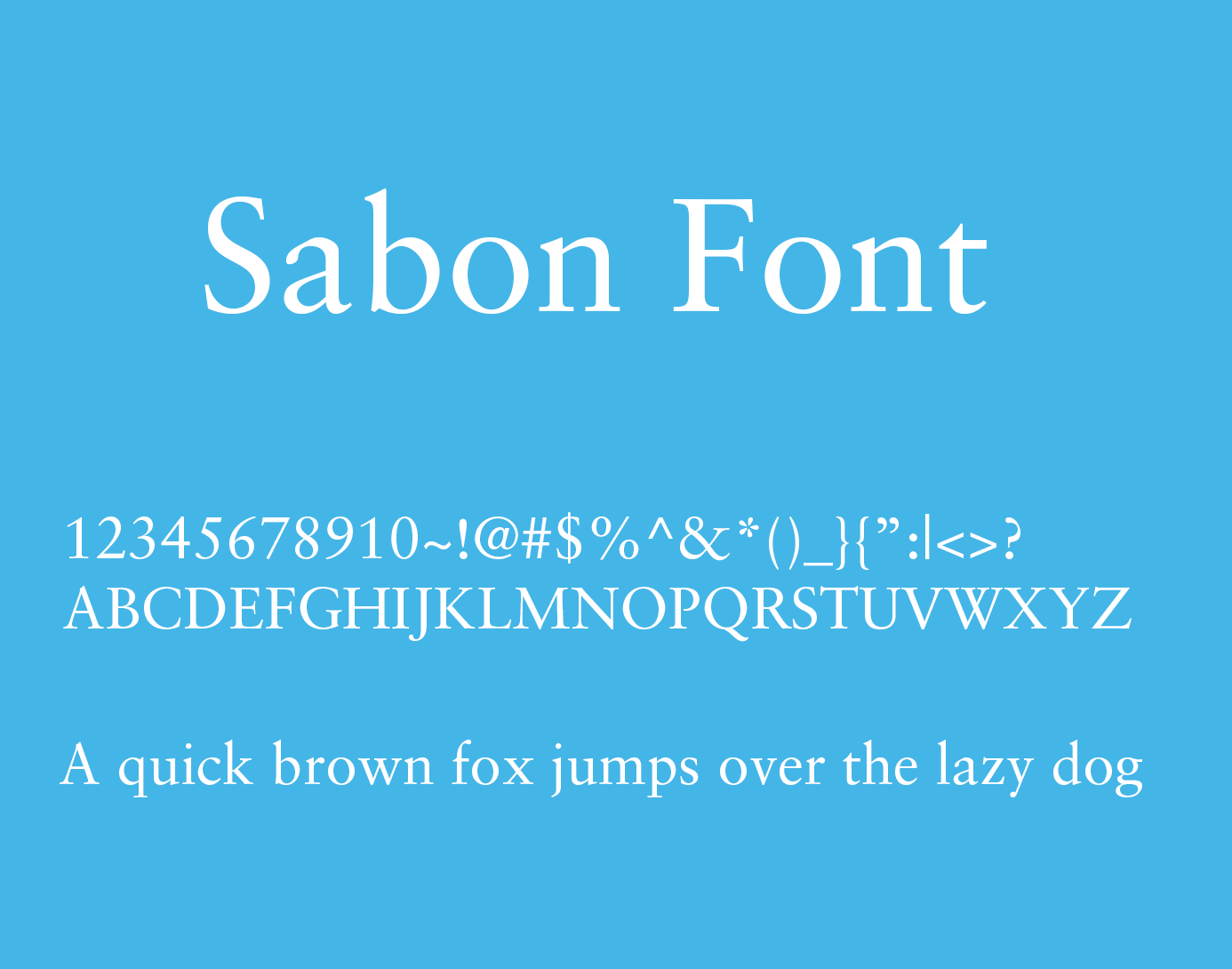 sabon font style