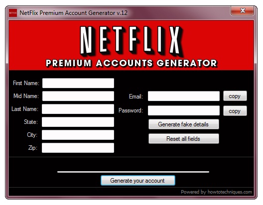 netflix premium account generator