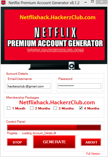 netflix premium account generator